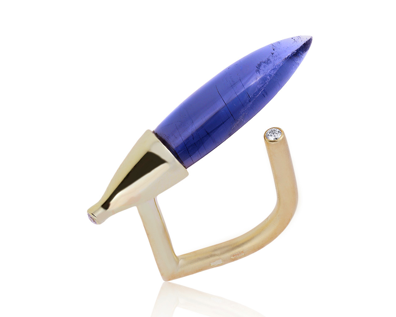 Оригинальное золотое кольцо с турмалином 18.15ct German Kabirski 090420/2