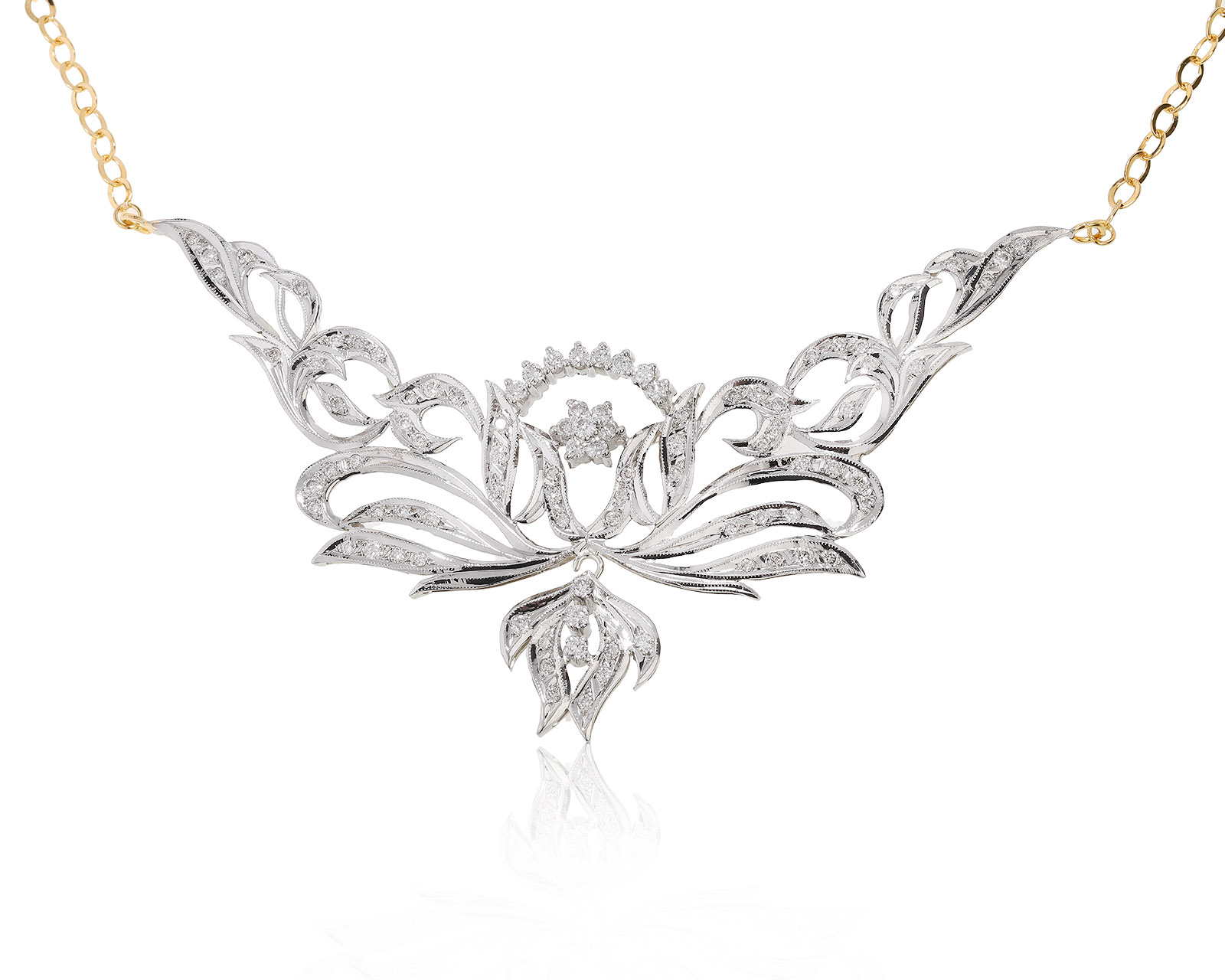 Завораживающее золотое колье с бриллиантами 2.14ct 150522/1