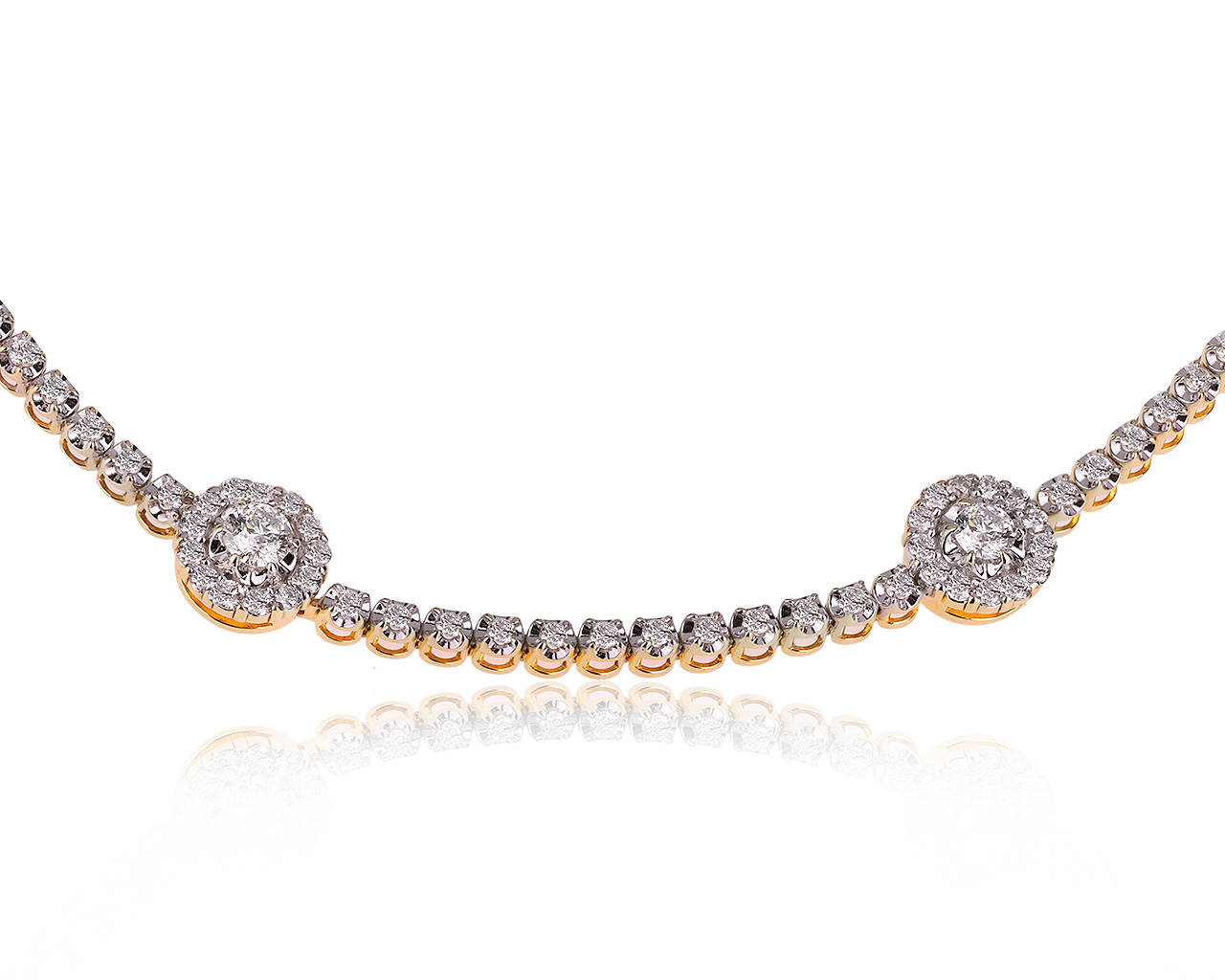 Притягательный золотой браслет с бриллиантами 1.11ct