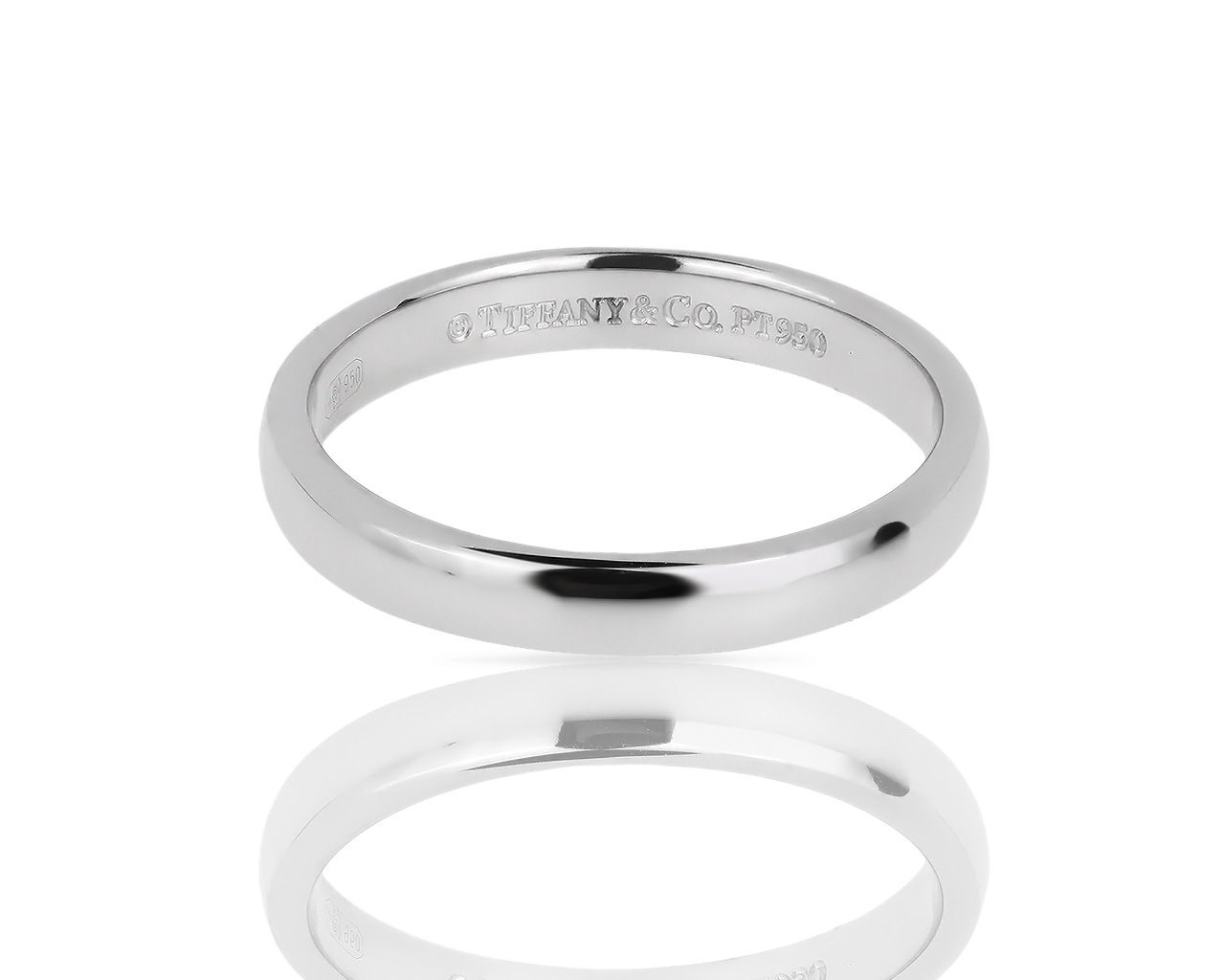 Платиновое обручальное кольцо Tiffany&Co Classic