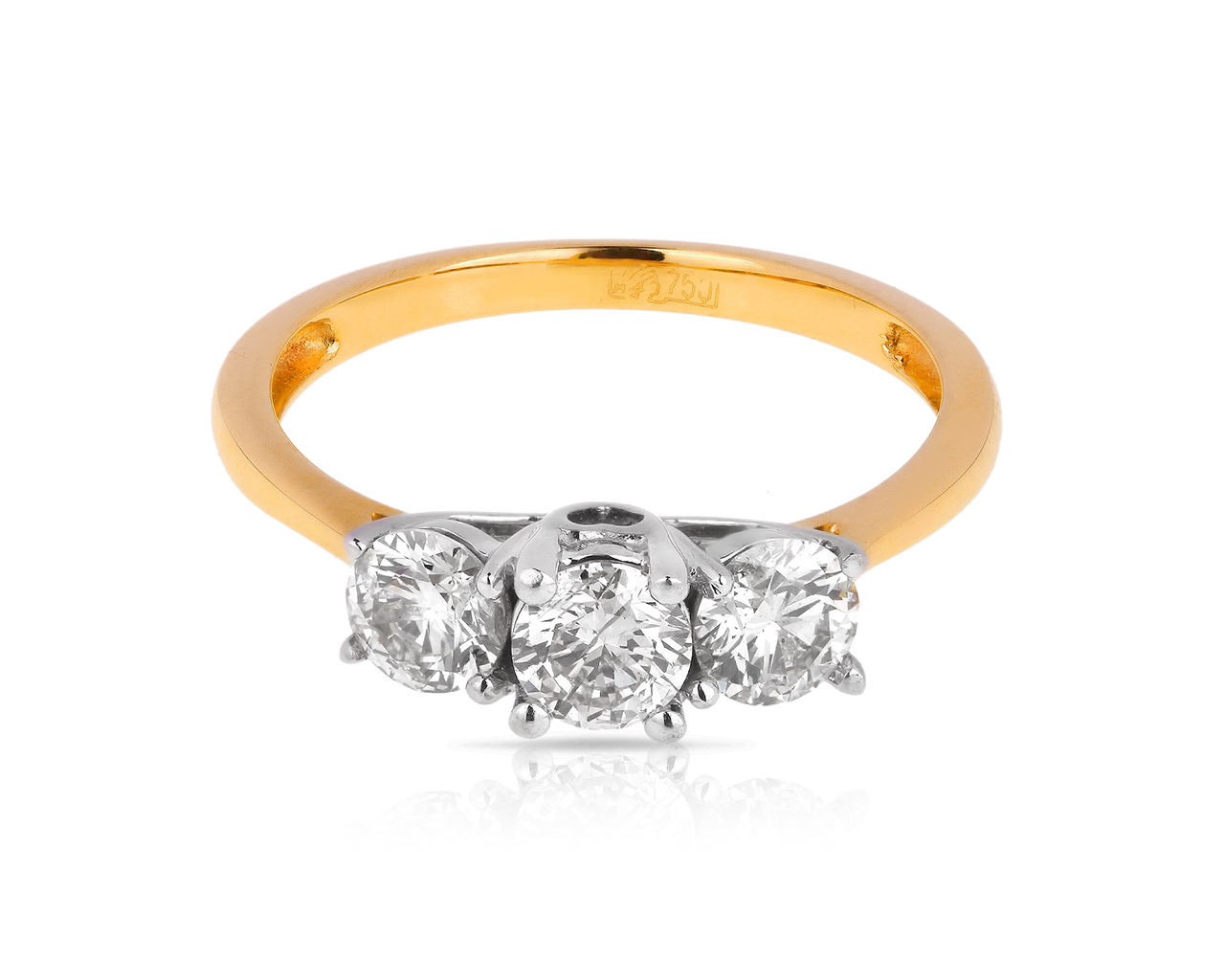 Утонченное золотое кольцо с бриллиантами 1.01ct 120618/5