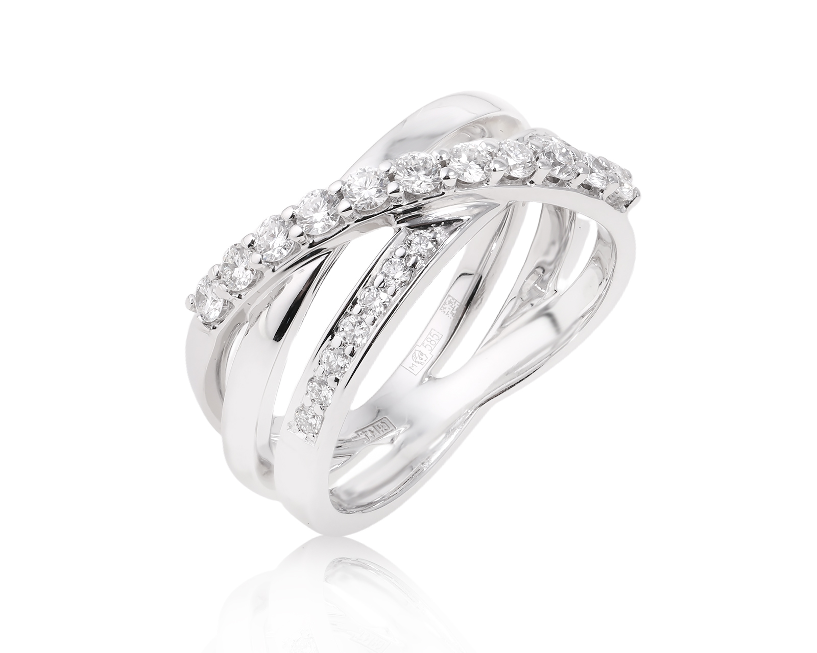 Золотое кольцо с бриллиантами 0.44ct 041125/2