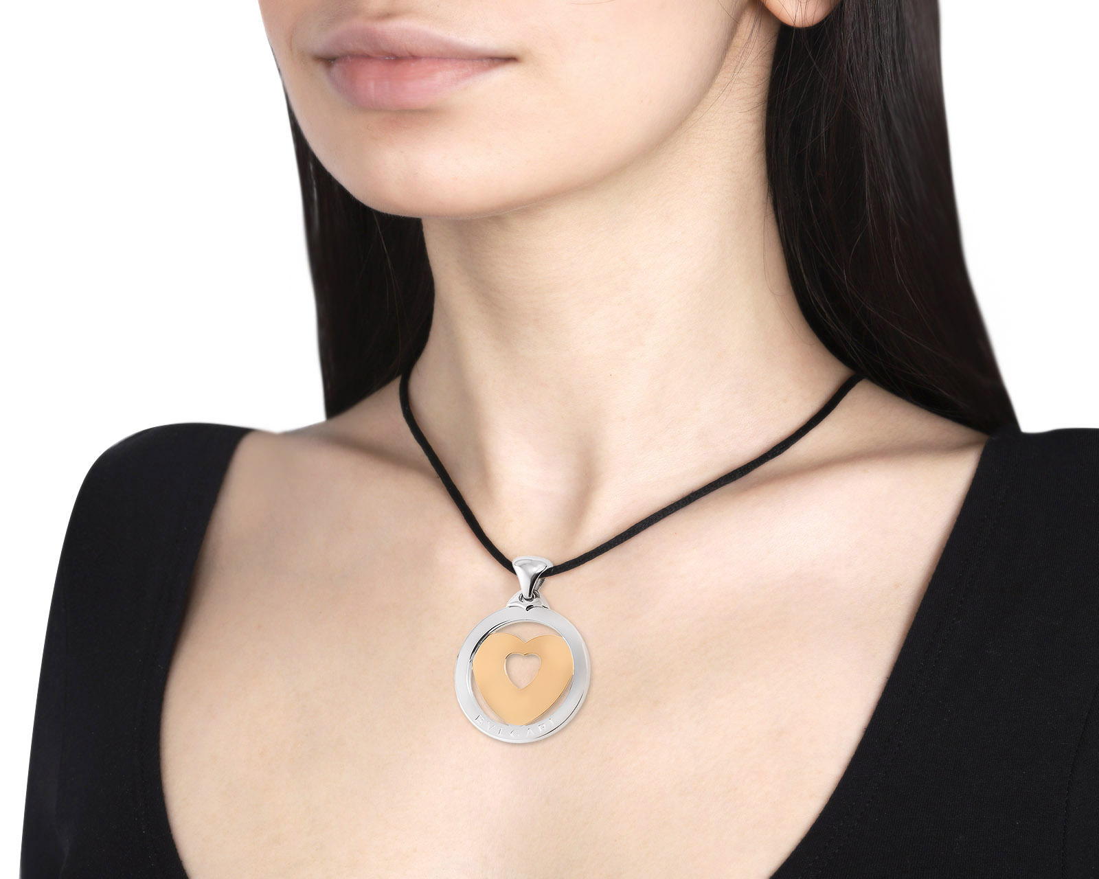 Оригинальный золотой кулон Bvlgari Tondo