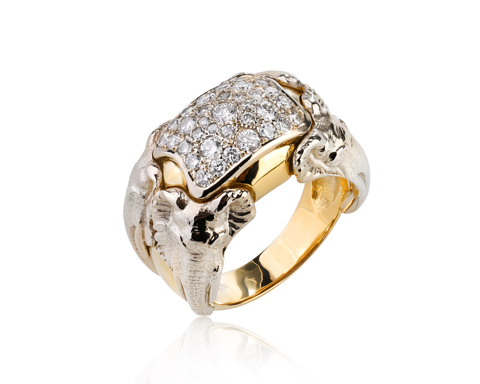 Золотое кольцо с бриллиантами 0.77ct 160126/5