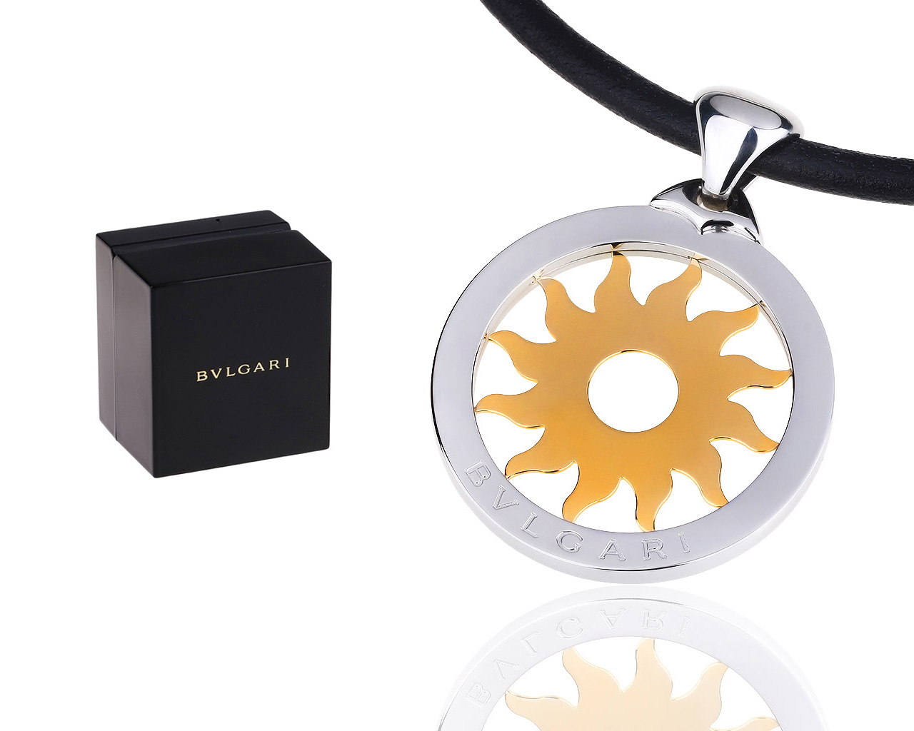 Элегантная золотая подвеска Bvlgari Tondo