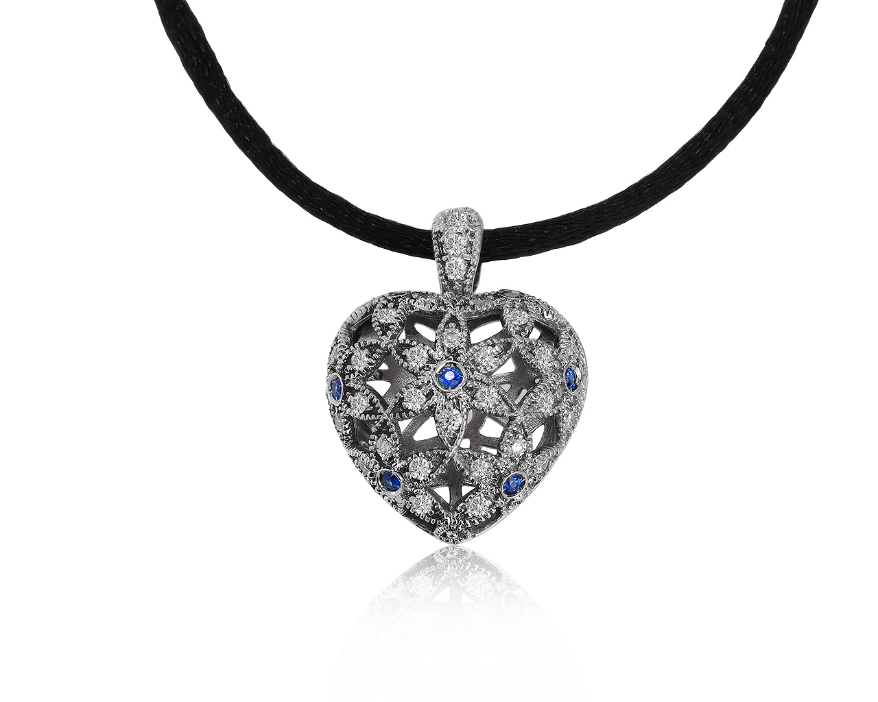 Романтичный золотой кулон с бриллиантами 0.55ct 251220/12