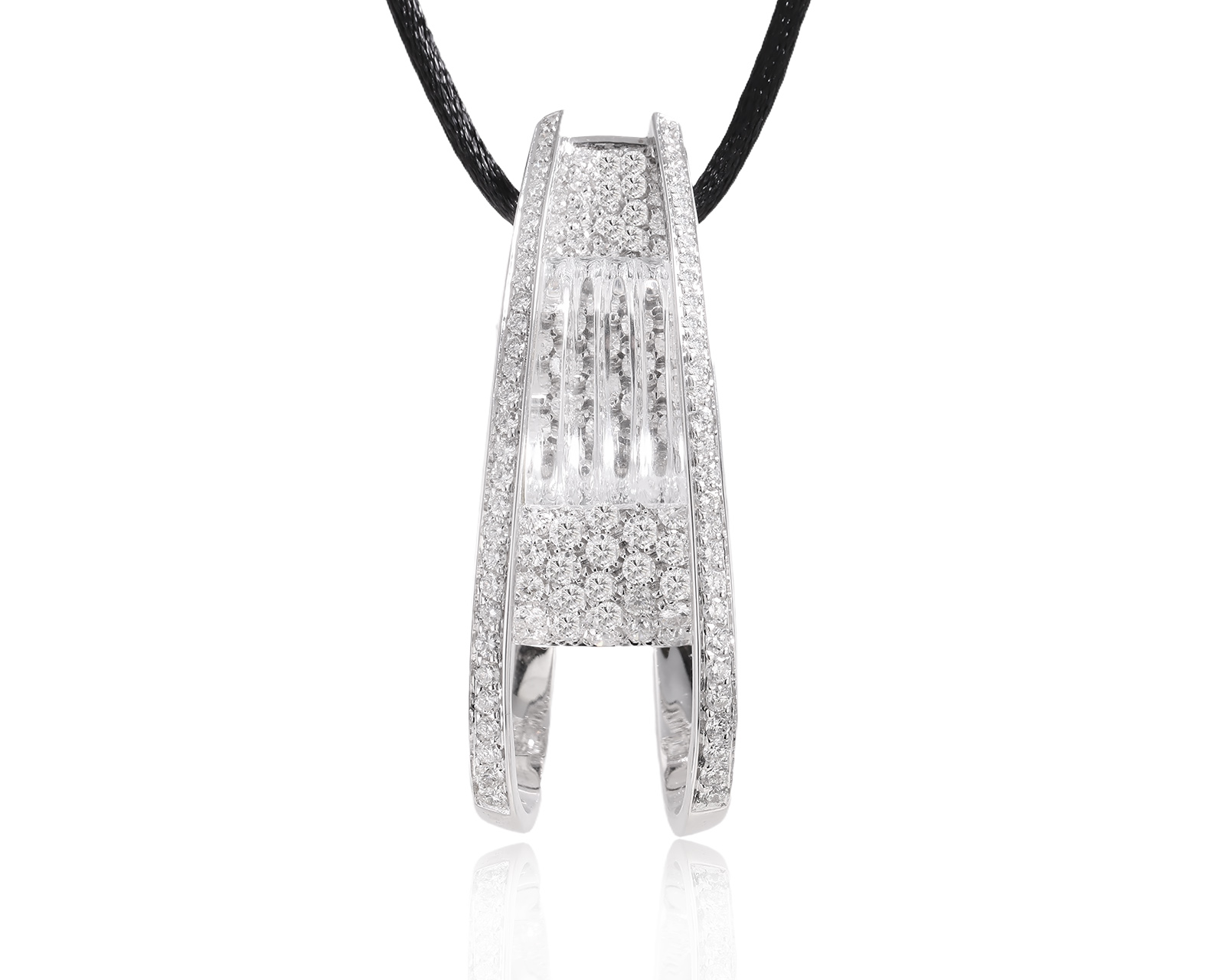 Оригинальный золотой кулон хрусталем 8.60ct и бриллиантами 3.84ct IO SI 090122/3