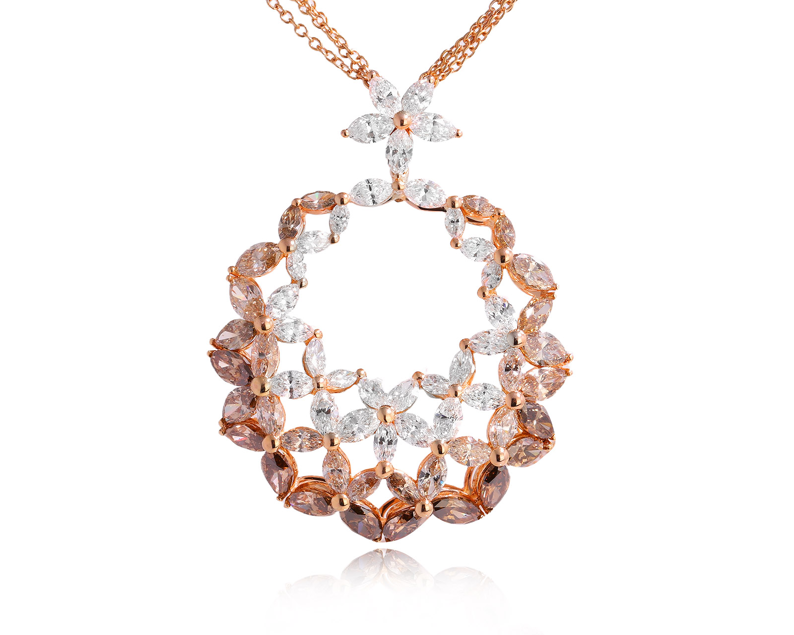 Оригинальное золотое колье с бриллиантами 14.81ct Stefan Hafner 050326/3