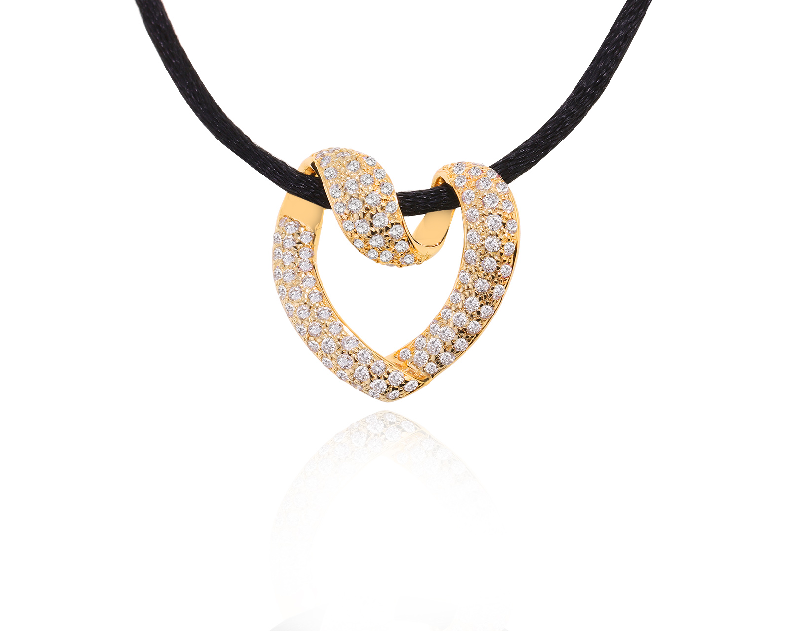 Золотой кулон с бриллиантами 1.17ct