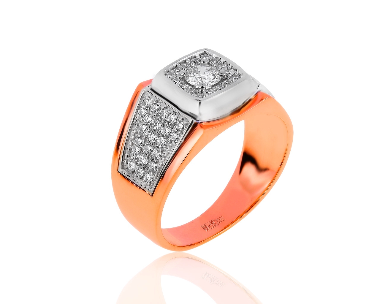 Нарядное золотое кольцо с бриллиантами 0.98ct 180819/6 Нарядное золотое кольцо с бриллиантами 0.98ct 180819/6