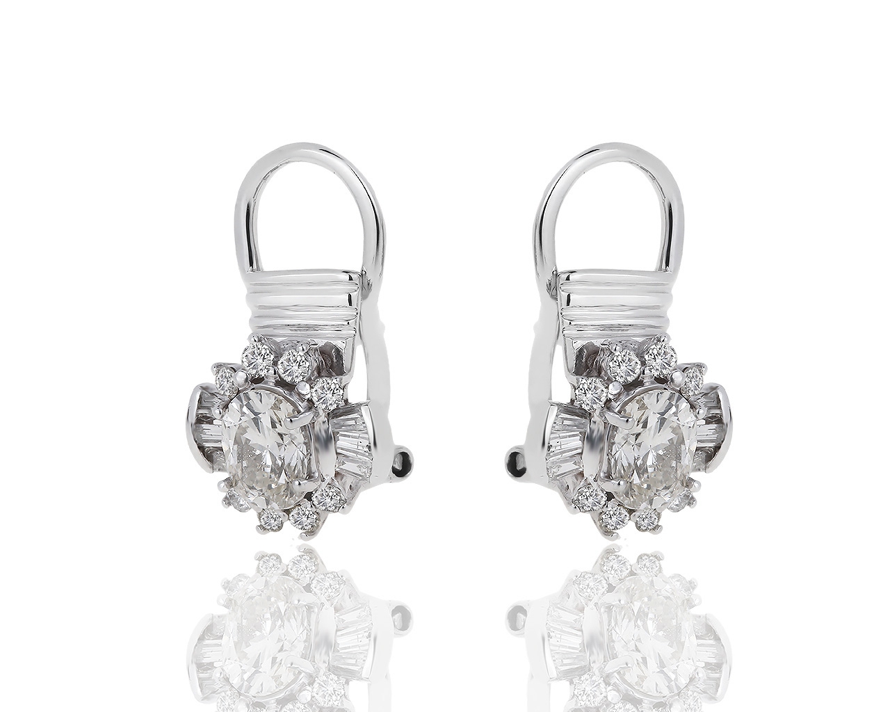 Великолепные золотые серьги с бриллиантами 2.07ct 060519/25 Великолепные золотые серьги с бриллиантами 2.07ct 060519/25