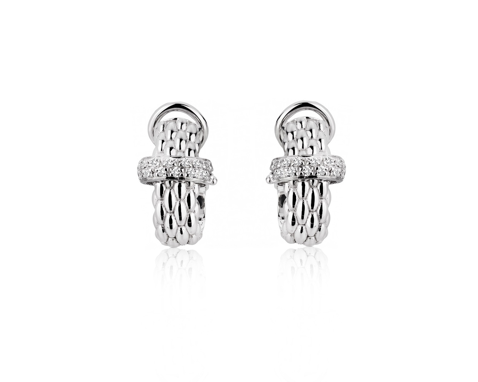 Оригинальные золотые серьги с бриллиантами 0.20ct Fope Vendome 020926/5