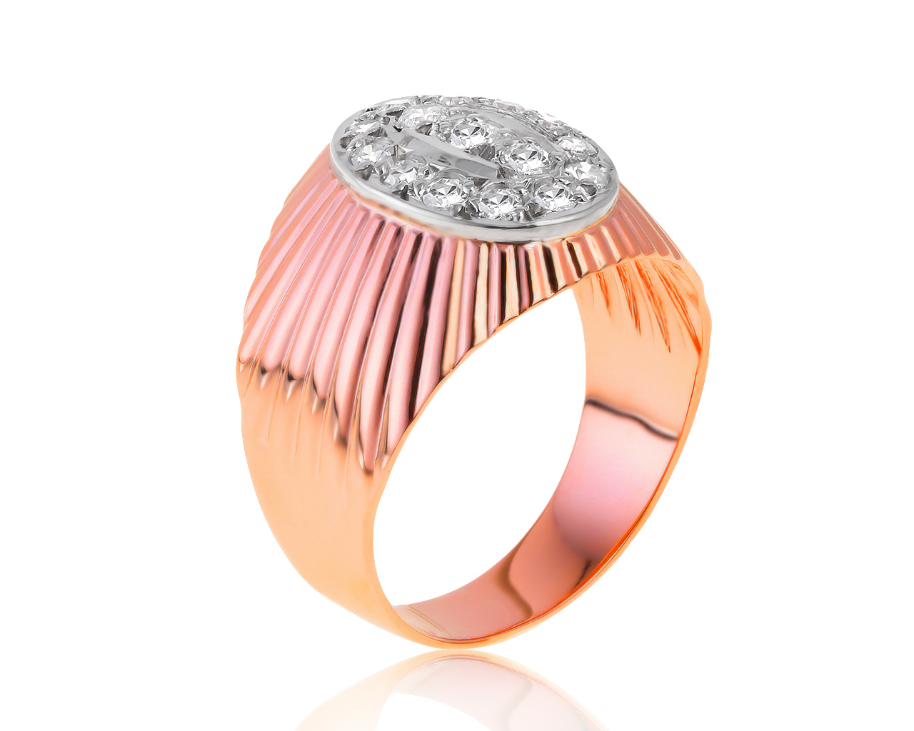 Превосходное золотое кольцо с бриллиантами 0.64ct СССР 200521/4