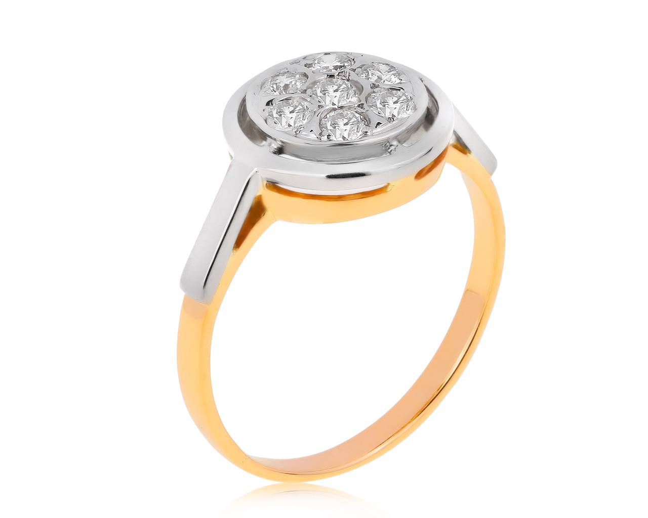 Винтажное золотое кольцо с бриллиантами 0.31ct СССР 291020/4