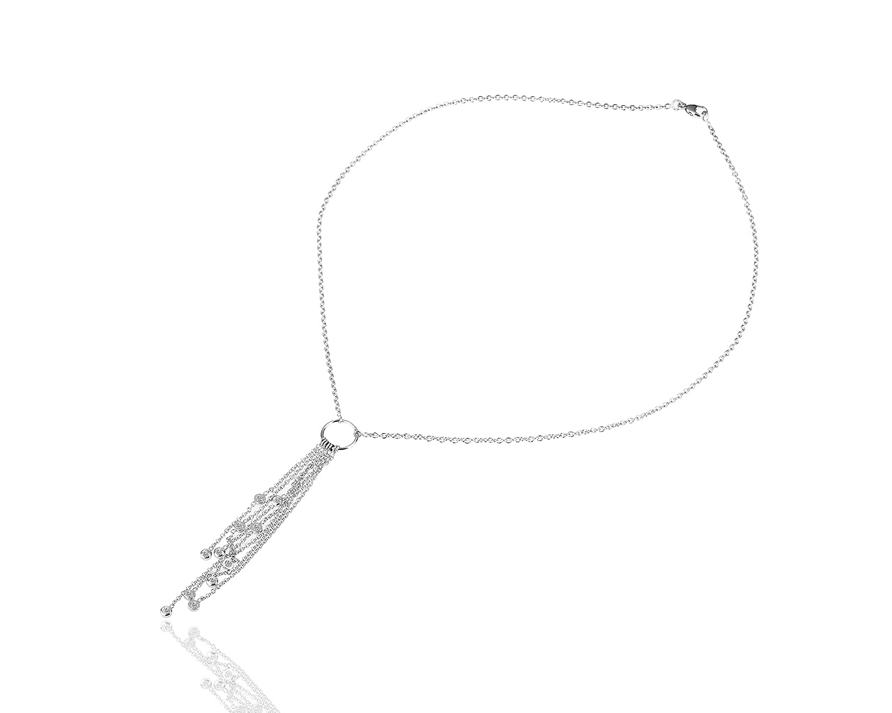 Элегантное золотое колье с бриллиантами 0.60ct