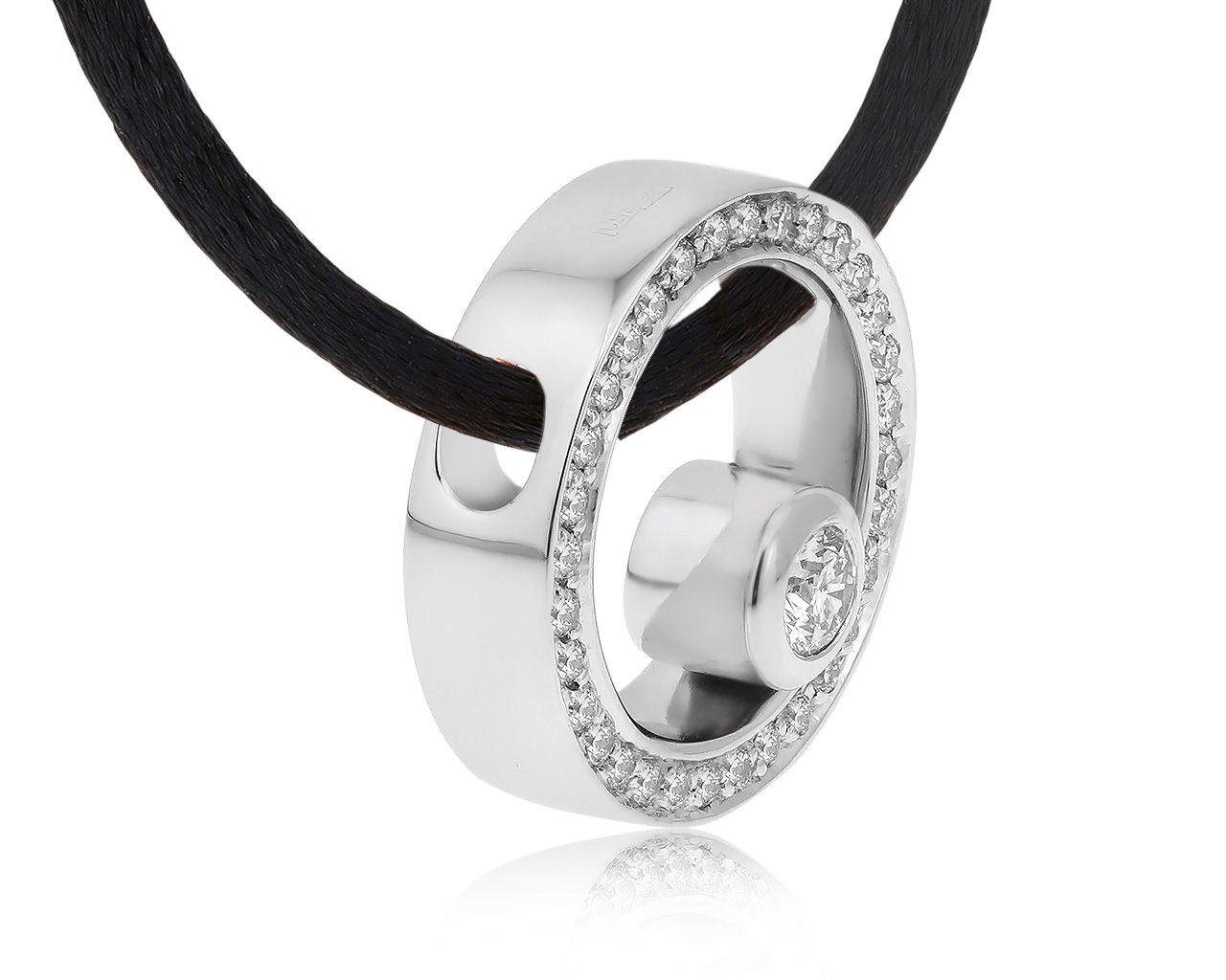 Потрясающий золотой кулон с бриллиантами 0.75ct