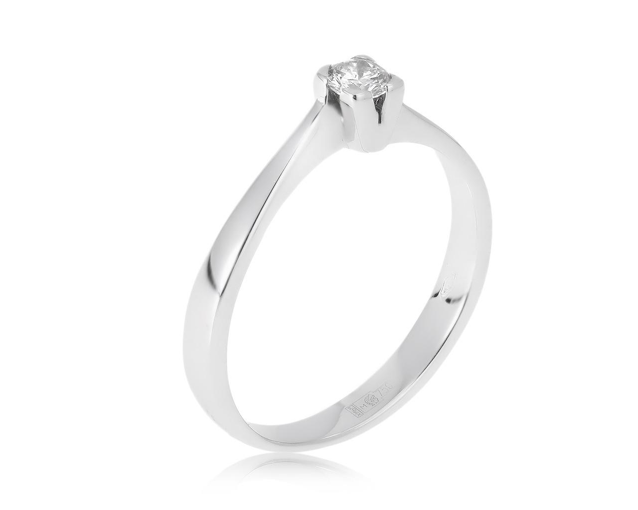 Итальянское золотое кольцо с бриллиантом 0.12ct 171120/2 Итальянское золотое кольцо с бриллиантом 0.12ct 171120/2