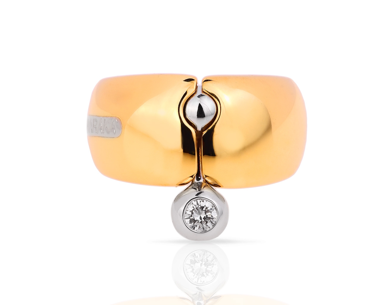 Оригинальное золотое кольцо с бриллиантом 0.15ct Baraka 110518/7