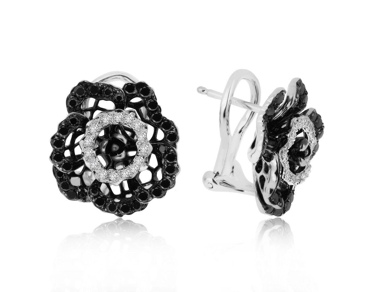 Оригинальные золотые серьги с бриллиантами 0.87ct Roberto Bravo