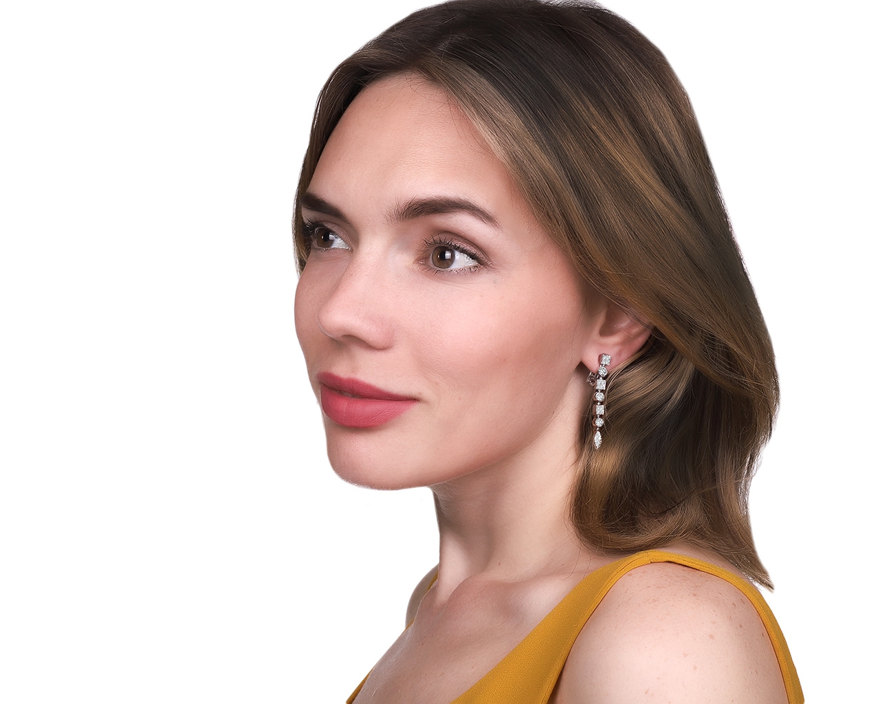 Оригинальные золотые серьги с бриллиантами 1.38ct Bvlgari Lucia