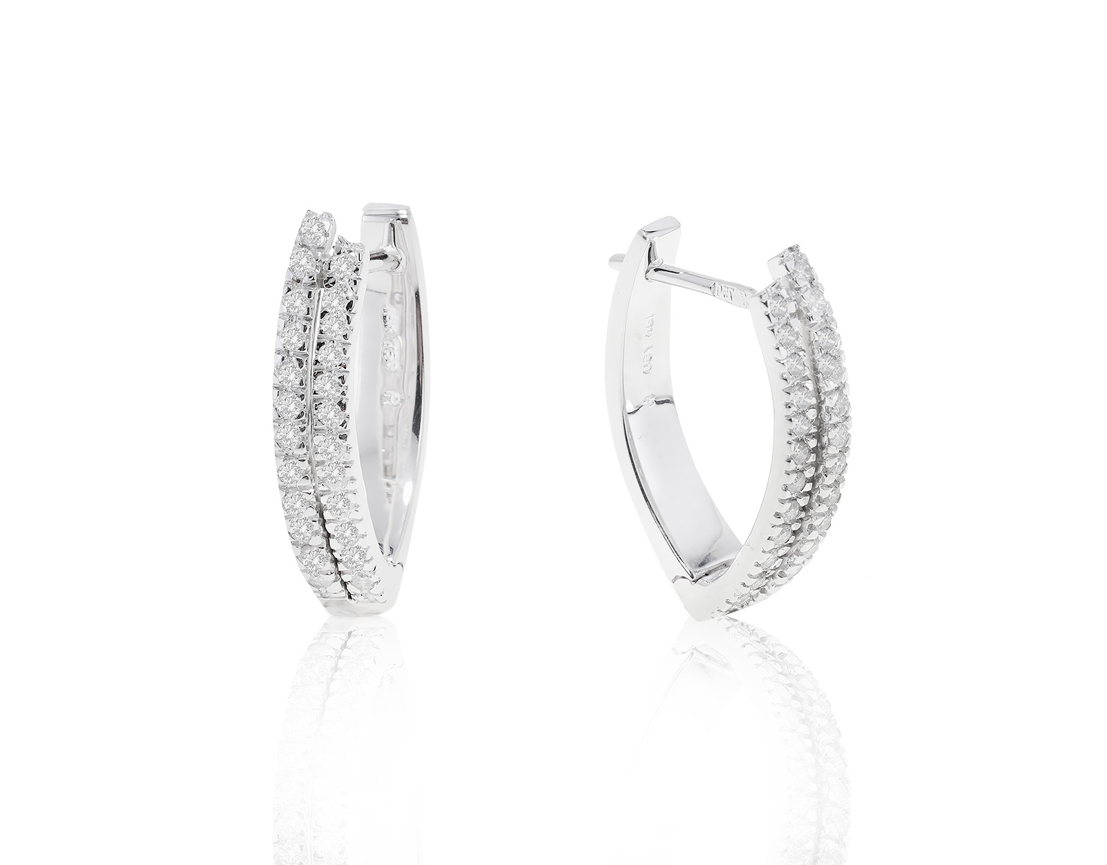 Изысканные золотые серьги с бриллиантами 0.65ct 210323/9