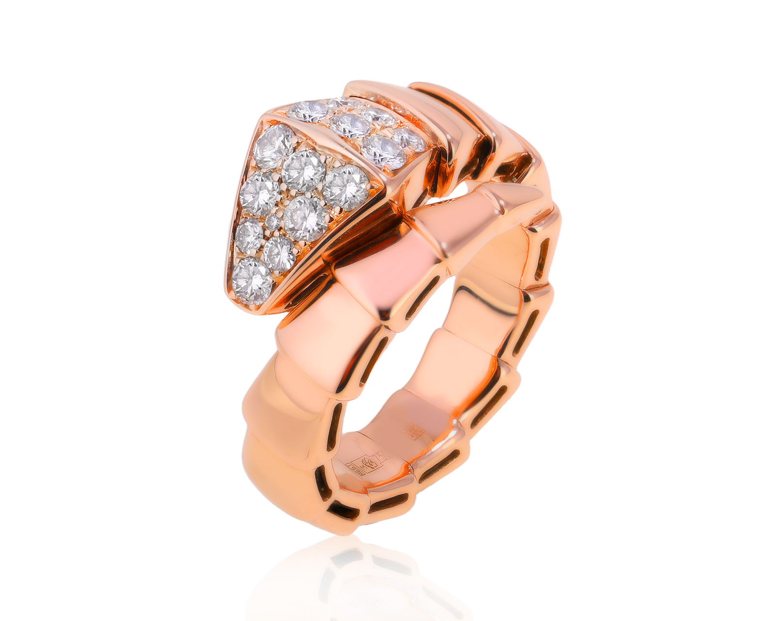 Оригинальное золотое кольцо Bvlgari Serpenti Viper 270525/7 Оригинальное золотое кольцо Bvlgari Serpenti Viper 270525/7