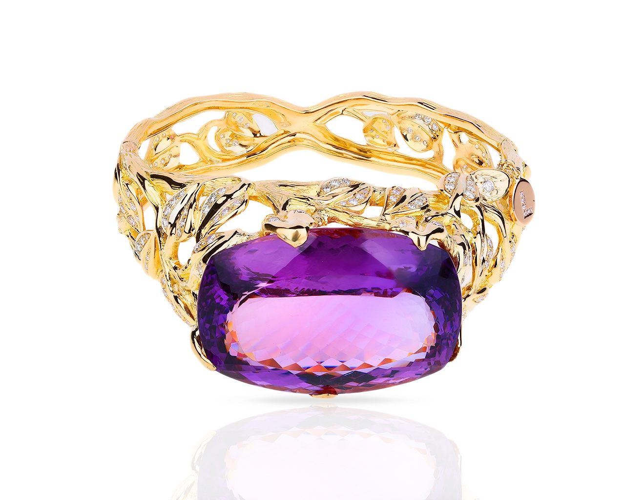 Золотой браслет с аметистом 160ct и бриллиантами 2.50ct Korloff