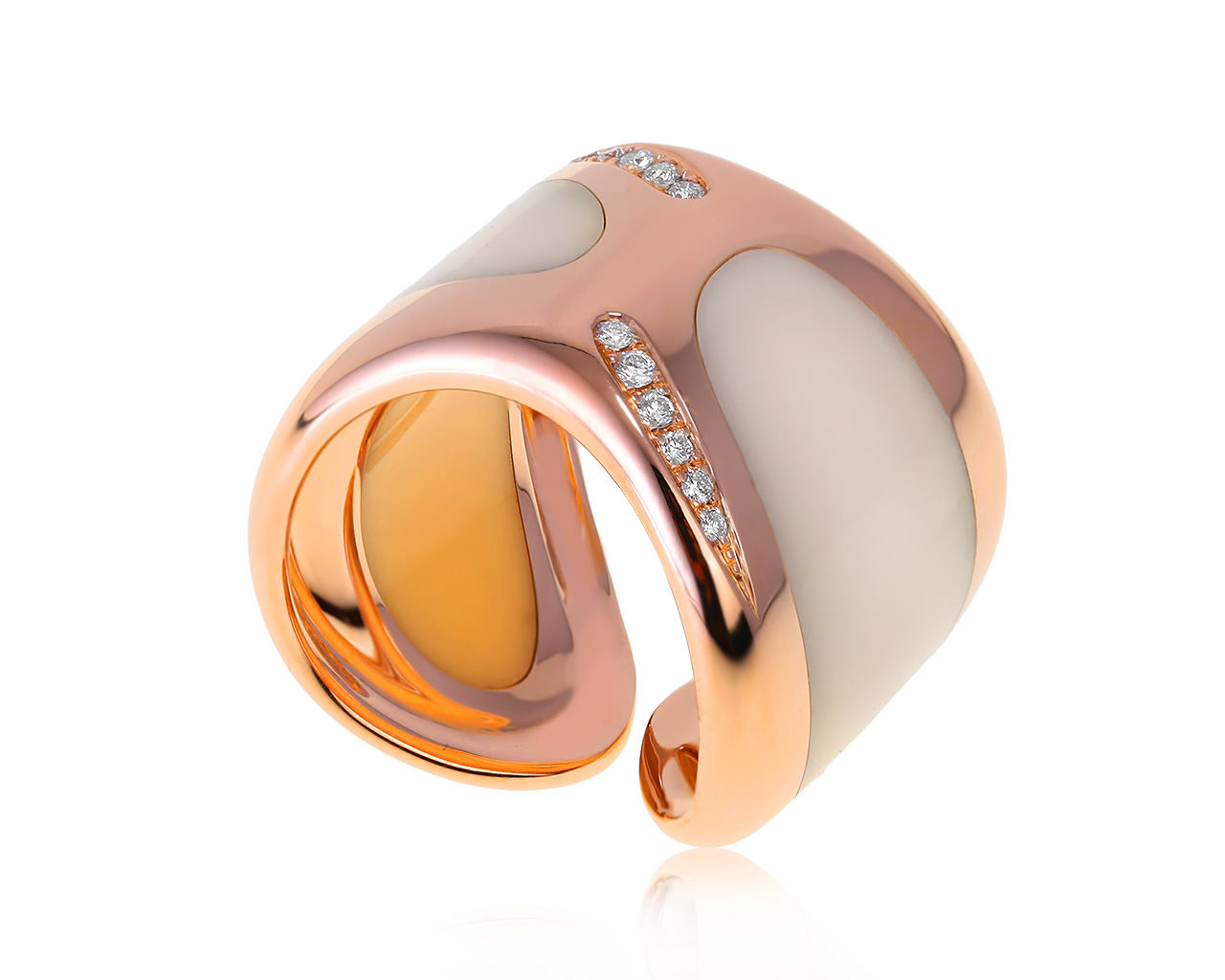 Оригинальное золотое кольцо с бриллиантами 0.11ct Gavello 110121/4