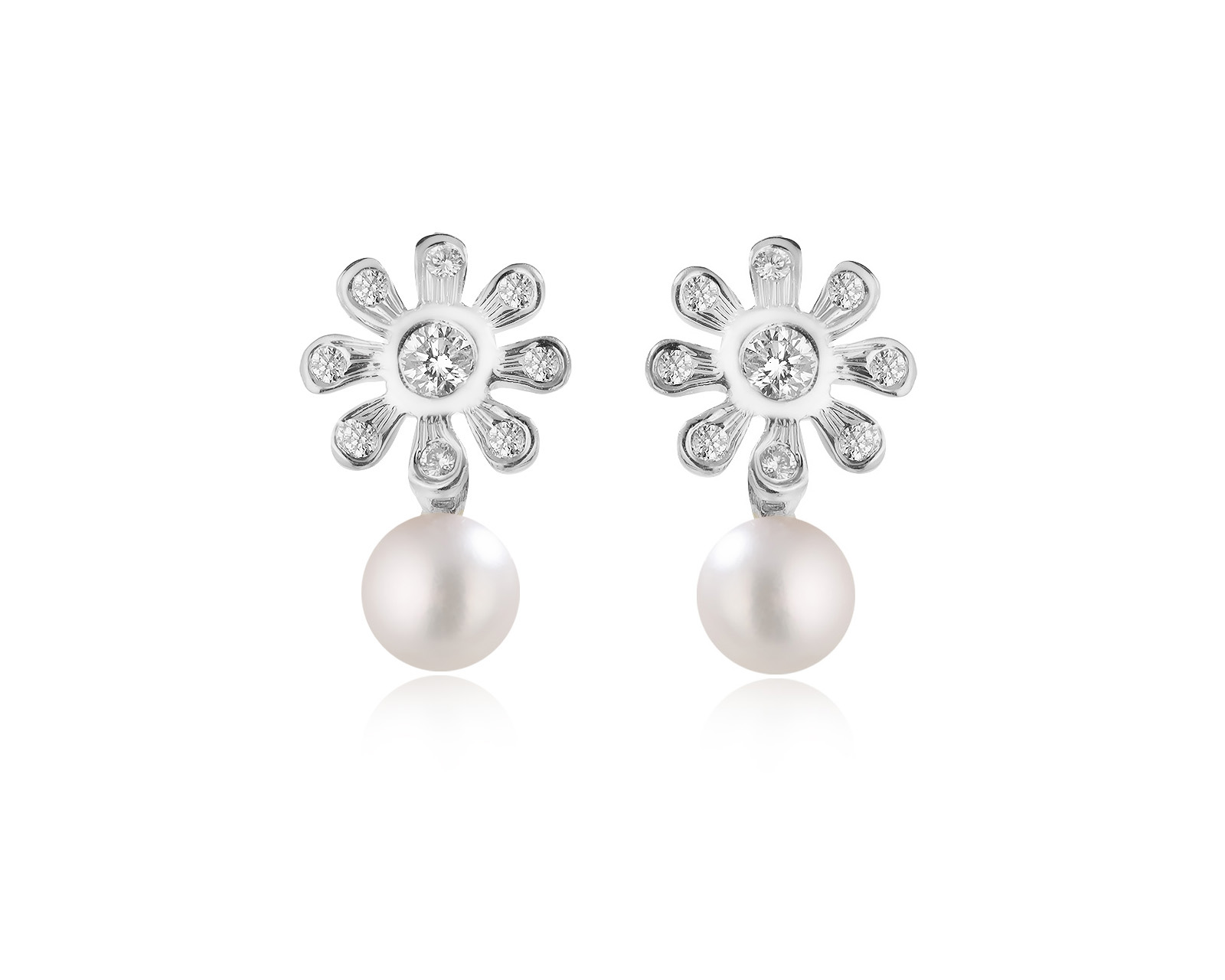 Оригинальные платиновые серьги с жемчугом 5.15 мм Tiffany&Co Paloma Picasso 300126/1