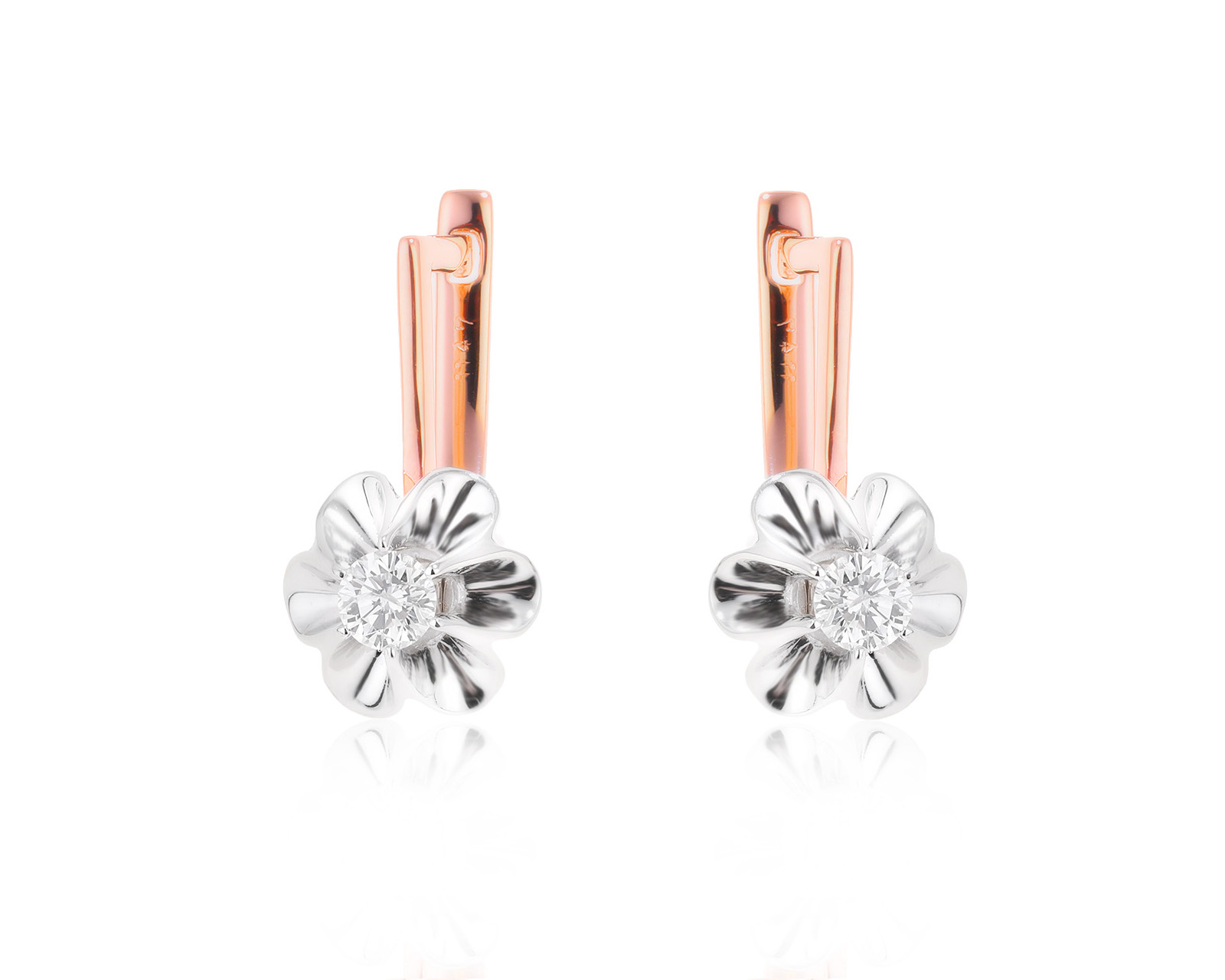 Золотые серьги с бриллиантами 0.36ct 071024/11