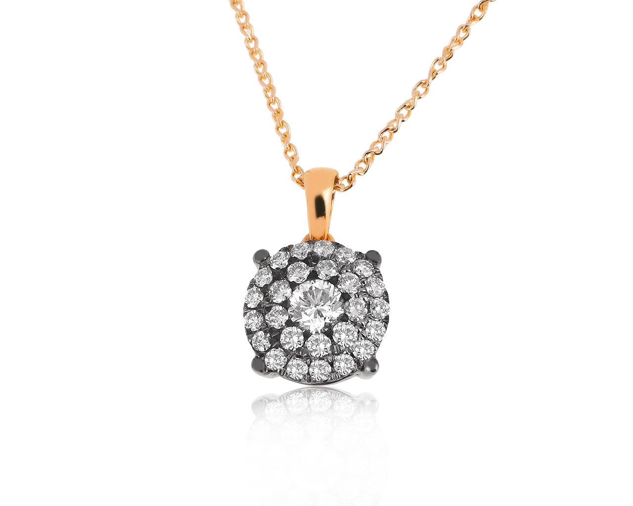 Прекрасный золотой кулон с бриллиантами 0.47ct 030320/3