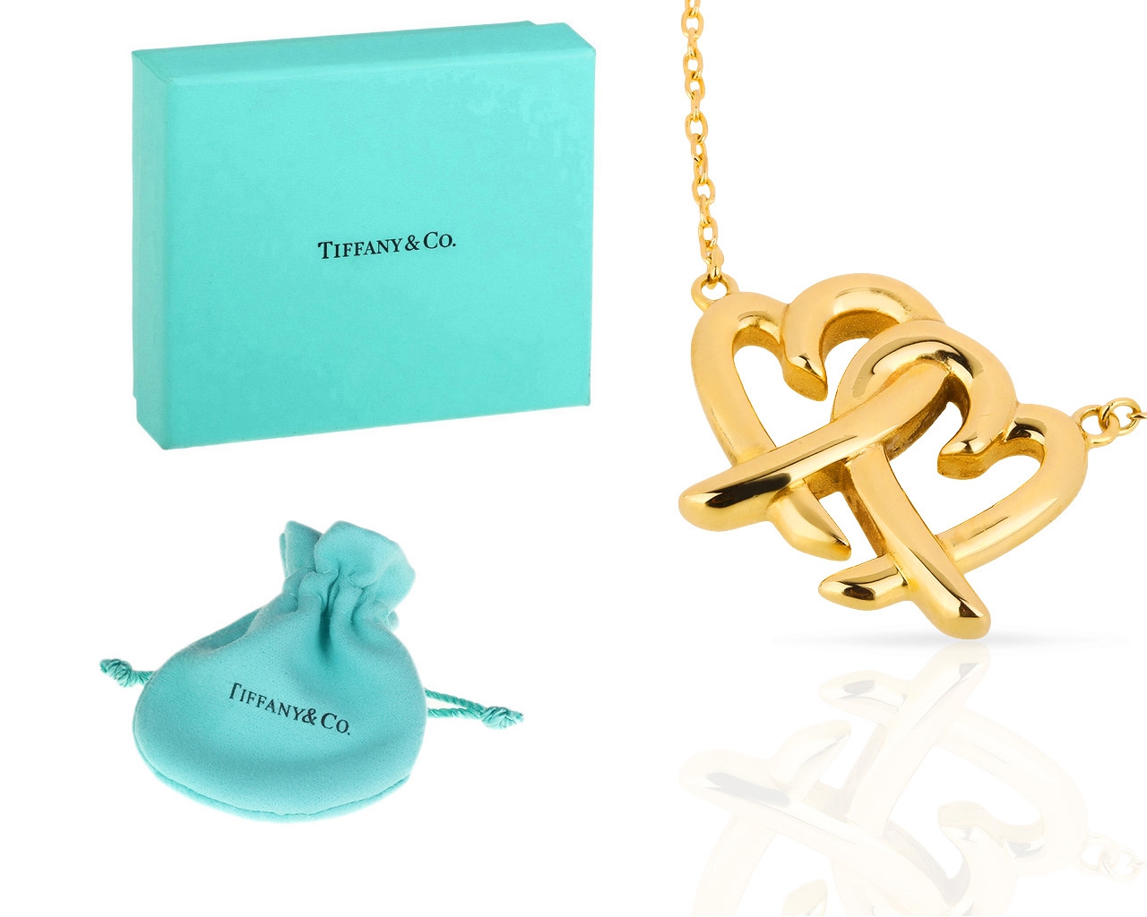 Золотая подвеска Tiffany&Co Elsa Peretti Loving Heart 270418/7