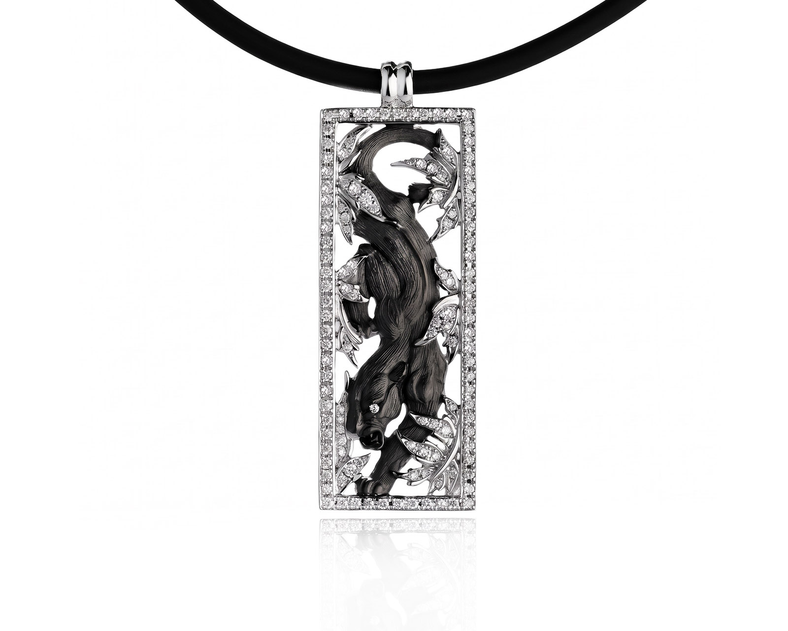 Оригинальный золотой кулон с бриллиантами 0.90ct Magerit Puma 180826/4