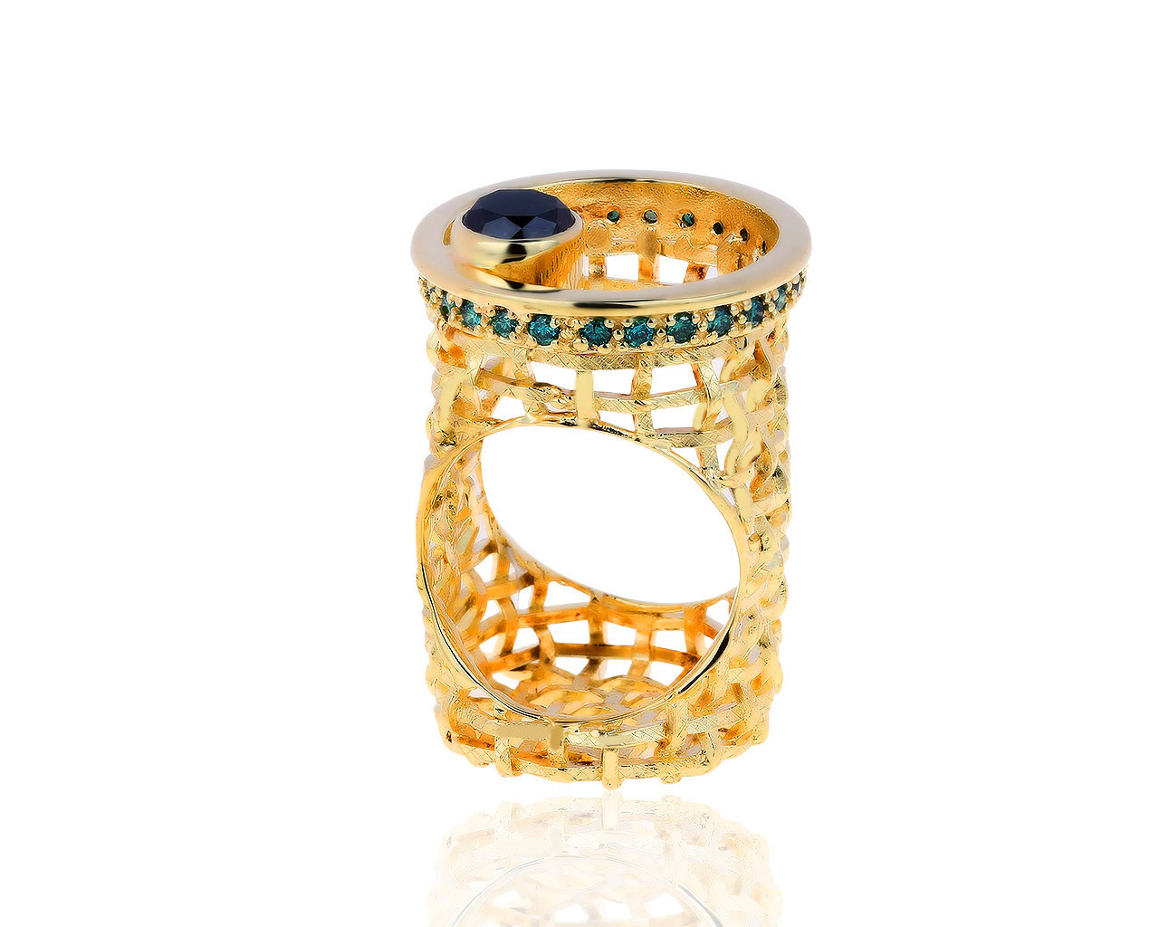 Оригинальное золотое кольцо с бриллиантами 3.06ct German Kabirsky 140220/16