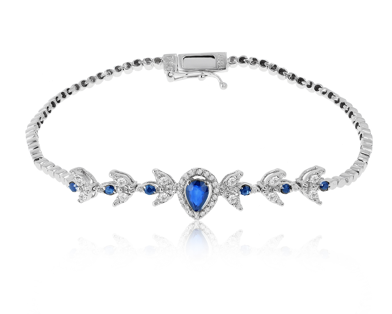 Завораживающий золотой браслет с сапфирами 0.40ct 230421/10