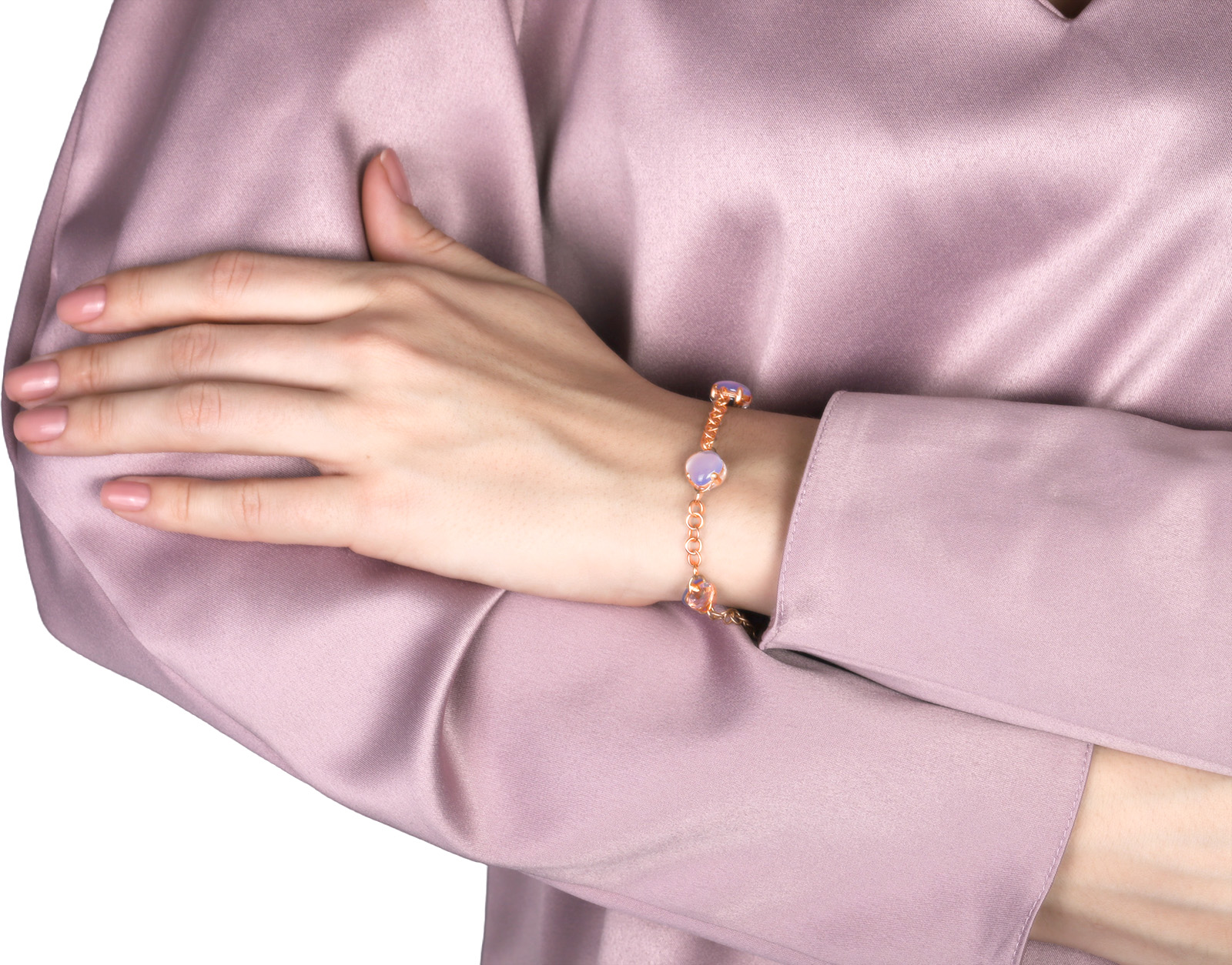 Оригинальный золотой браслет с халцедонами 4.22ct Pomellato Capri