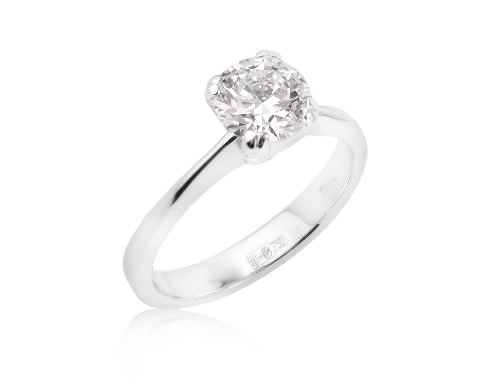 Оригинальное золотое кольцо с бриллиантом 1.01ct Crivelli 191125/2