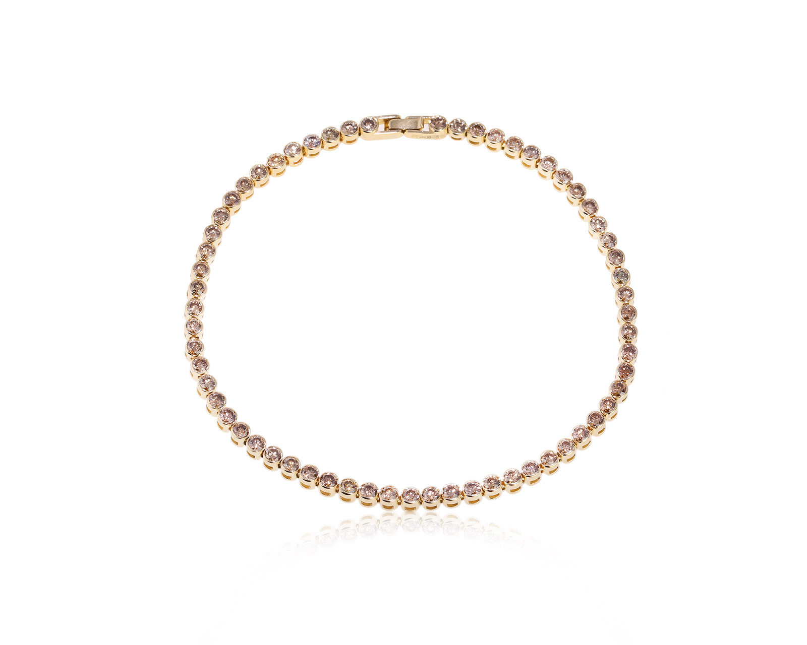 Золотой браслет с коньячными бриллиантами 2.55ct 300125/9