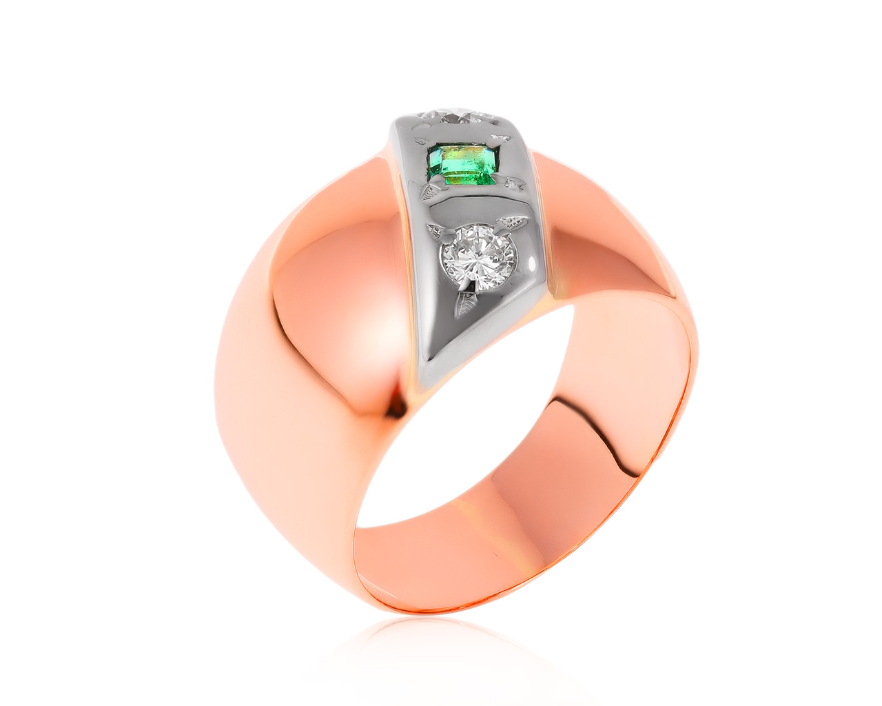Солидное золотое кольцо с бриллиантами 0.20ct СССР 161220/3 Солидное золотое кольцо с бриллиантами 0.20ct СССР 161220/3