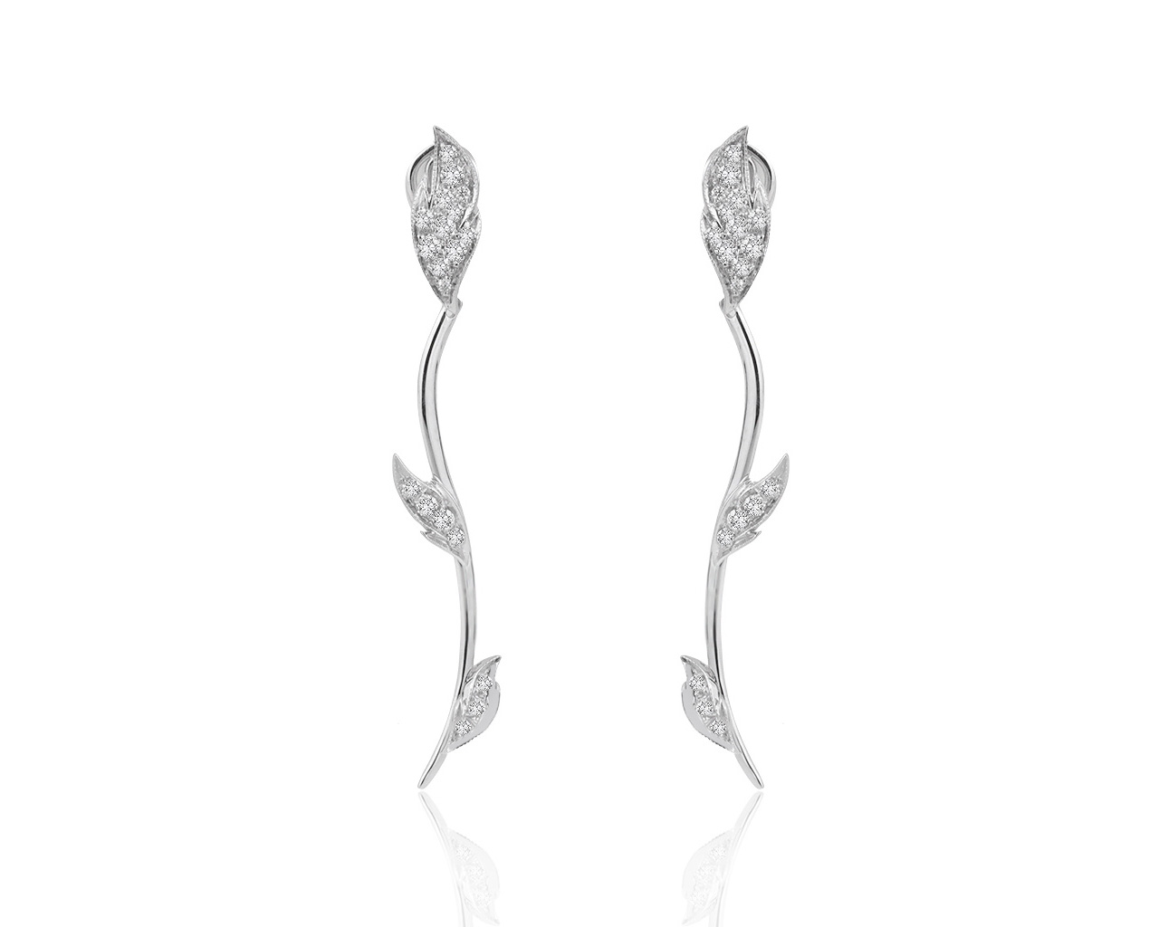 Оригинальные золотые серьги с бриллиантами 1.04ct Luca Carati 120220/1