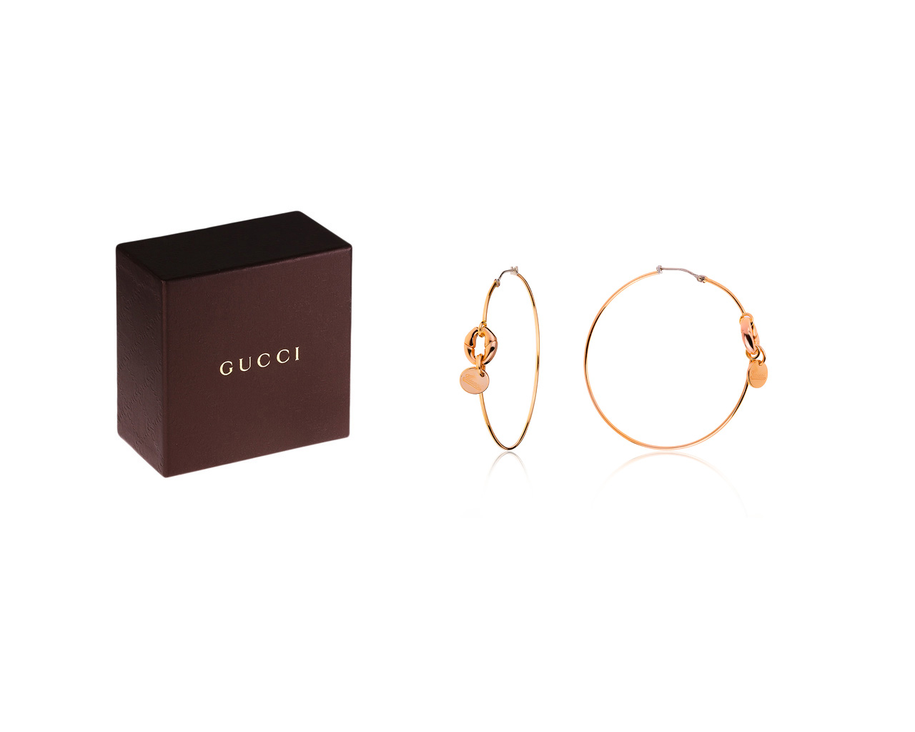 Оригинальные золотые серьги Gucci