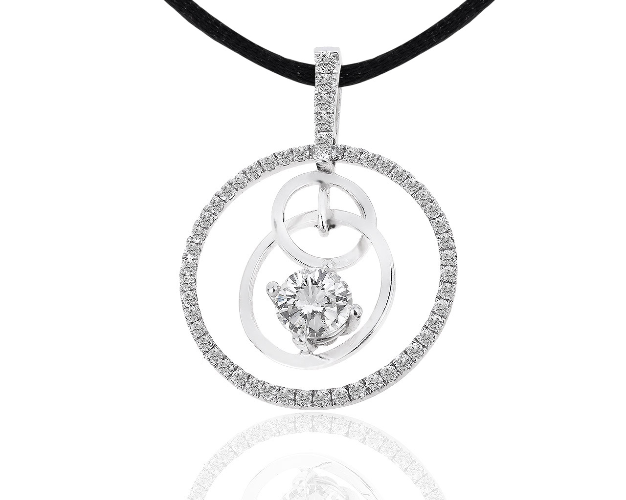 Изысканная золотая подвеска с бриллиантами 1.65ct 281218/2 Изысканная золотая подвеска с бриллиантами 1.65ct 281218/2