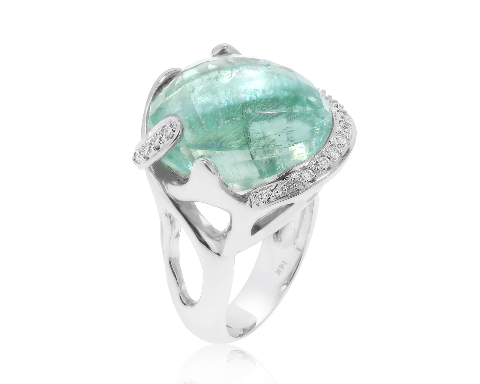 Притягательное золотое кольцо с ситаллом 40.15ct 080422/1