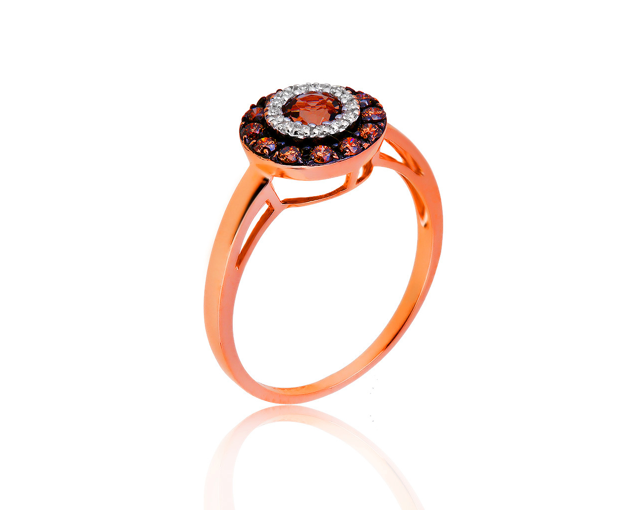 Эстетичное золотое кольцо с дымчатым кварцем 0.25ct 290919/12 Эстетичное золотое кольцо с дымчатым кварцем 0.25ct 290919/12