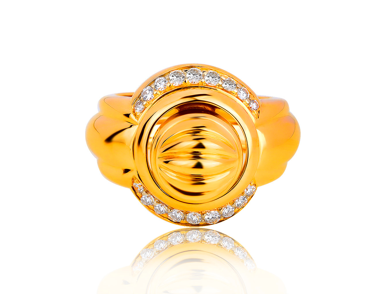Оригинальное золотое кольцо с бриллиантами 0.37ct Piaget