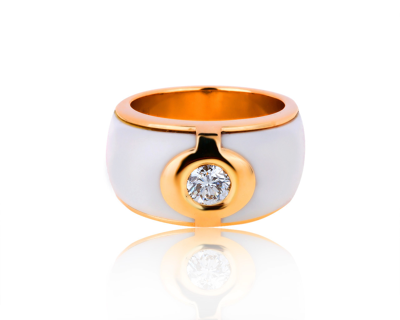 Притягательное золотое кольцо с бриллиантом 0.60ct