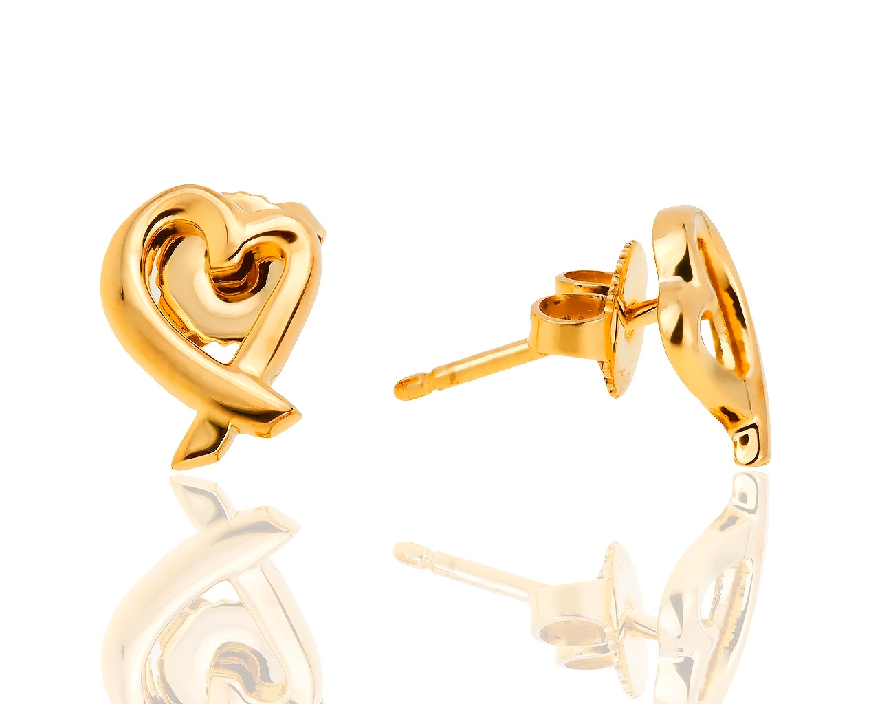 Золотые серьги Tiffany&Co Paloma Picasso Loving Heart