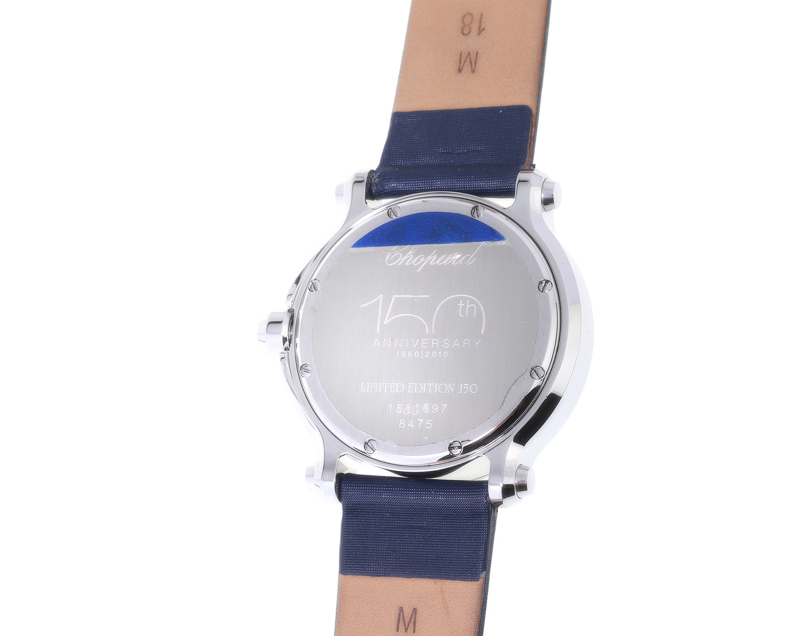 Оригинальные стальные часы Chopard Happy Sport 150th Anniversary