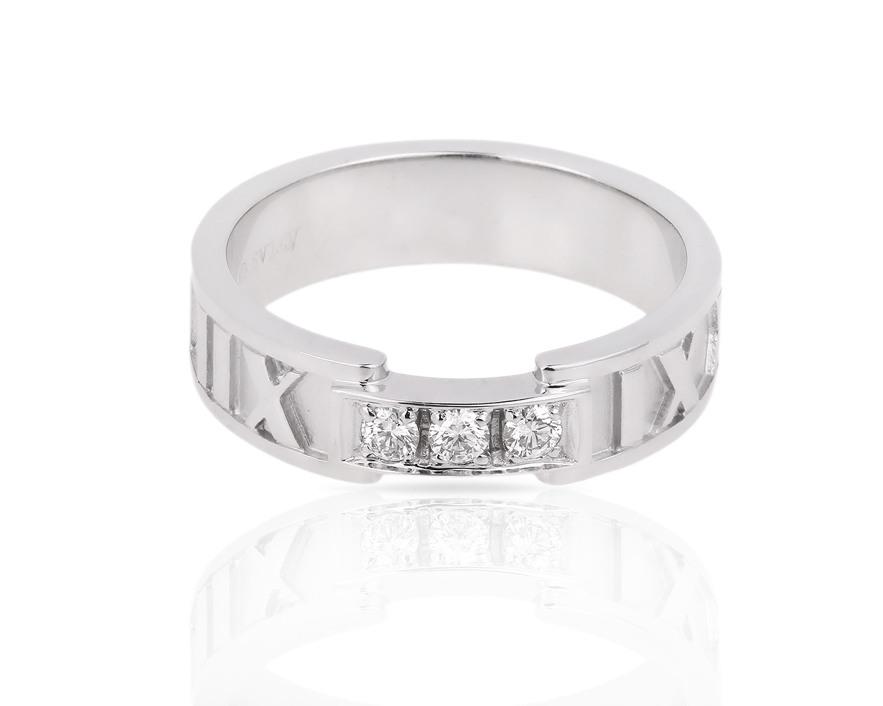 Модное золотое кольцо с бриллиантами Tiffany&Co Atlas 100518/7