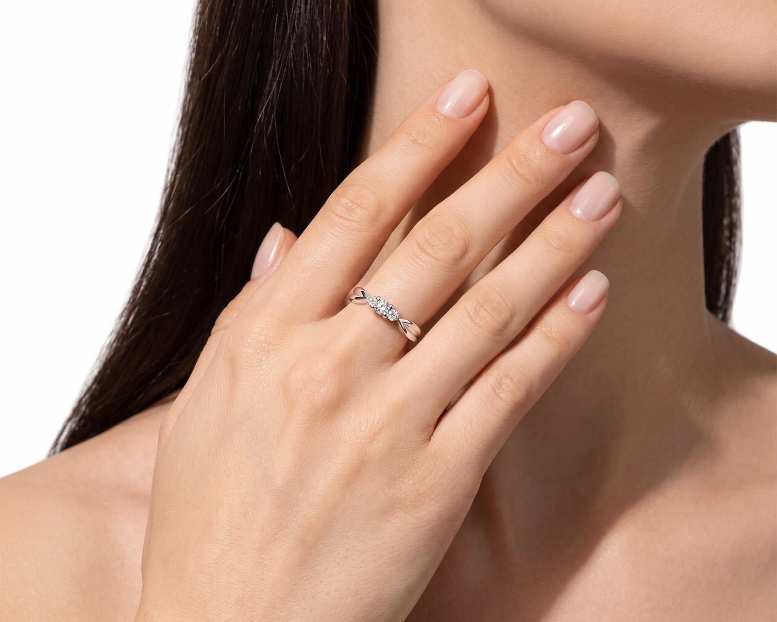 Золотое кольцо с бриллиантами 0.27ct